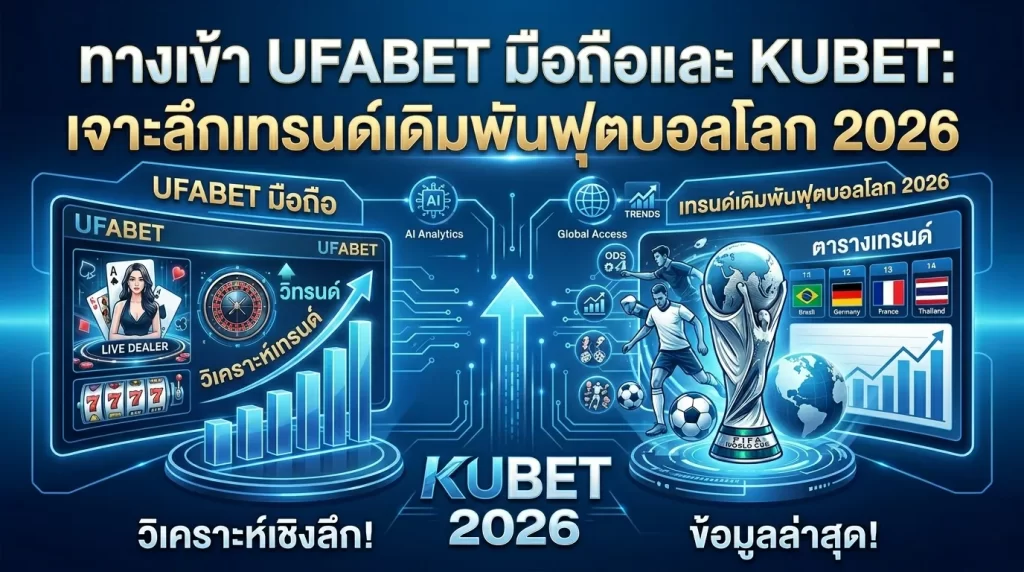 ทางเข้า UFABET มือถือและ KUBET: เจาะลึกเทรนด์เดิมพันฟุตบอลโลก 2026